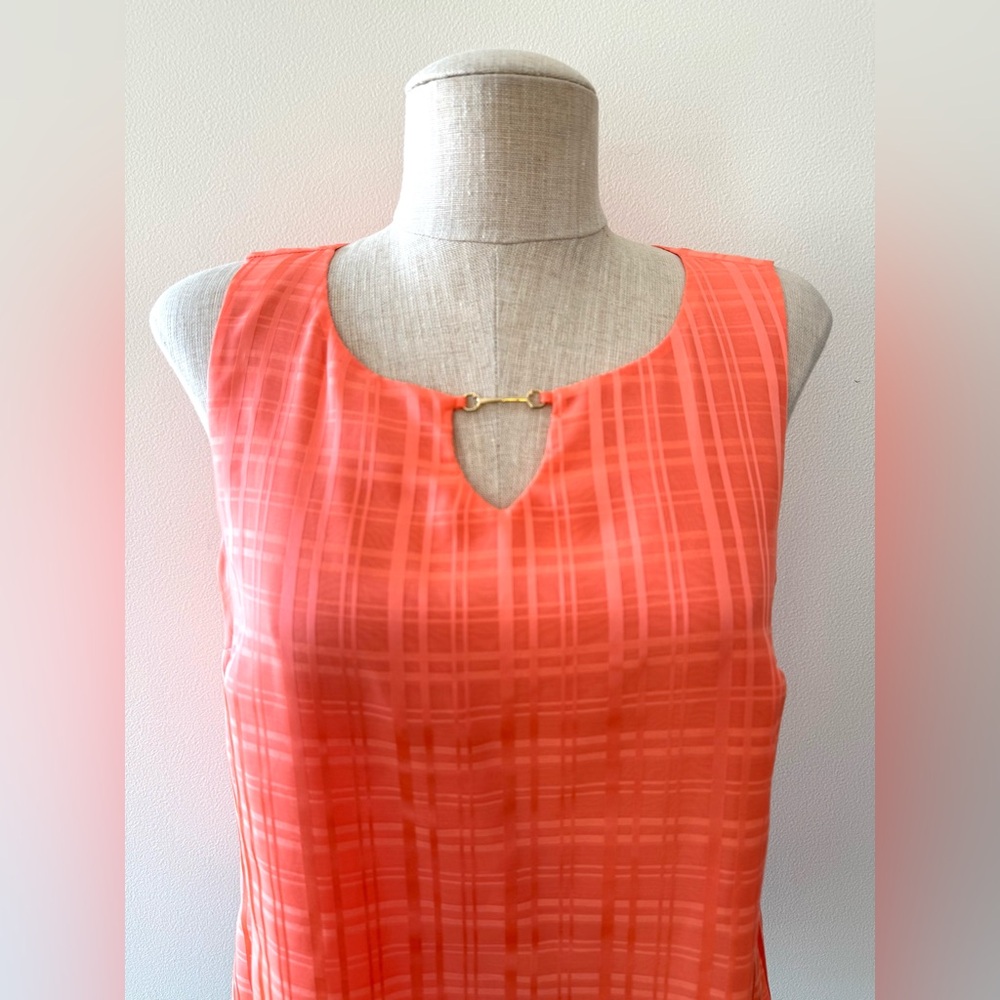 Dana Buchman Coral Sleeveless Blouse - Picture 2 of 10